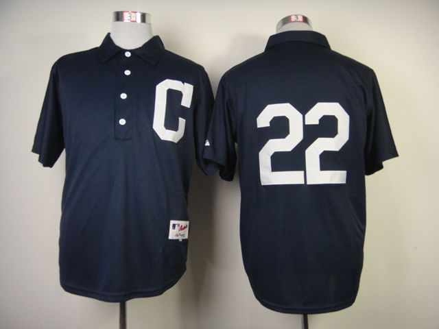 Men Cleveland Indians #22 Kipnis Blue 1902 MLB Jerseys